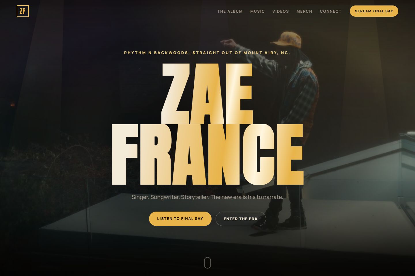 Zae France official artist site homepage